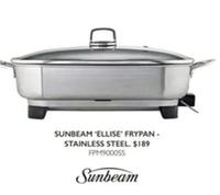 Sunbeam - - Ellise Frypan Stainless Steel offers at $189 in Harvey Norman