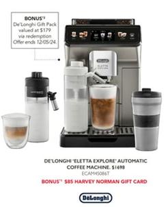 Delonghi - Eletta Explore Automatic Coffee Machine offers at $1698 in Harvey Norman