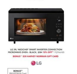 Lg - 39l Neochef Smart Inverter Convection Microwave Oven-black offers at $584 in Harvey Norman