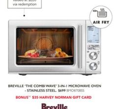 Breville - The Combi Wave 3-in-1 Microwave Oven - Stainless Steel offers at $699 in Harvey Norman
