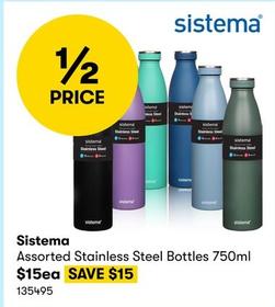 Sistema - Assorted Stainless Steel Bottles 750ml offers at $15 in BIG W