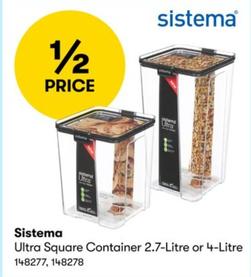 Sistema - Ultra Square Container 2.7-litre Or 4-litre offers in BIG W