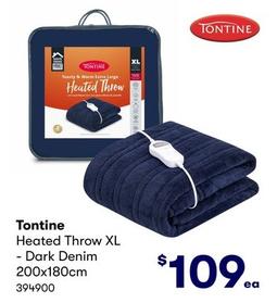 Tontine - Heated Throw XL - Dark Denim 200x180cm offers at $109 in BIG W