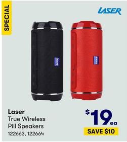 Laser - True Wireless Pill Speakers offers at $19 in BIG W