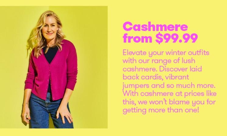 Cashmere offers at $99.99 in TK Maxx