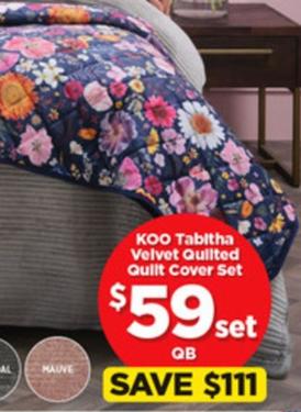Quilts offers at $59 in Spotlight