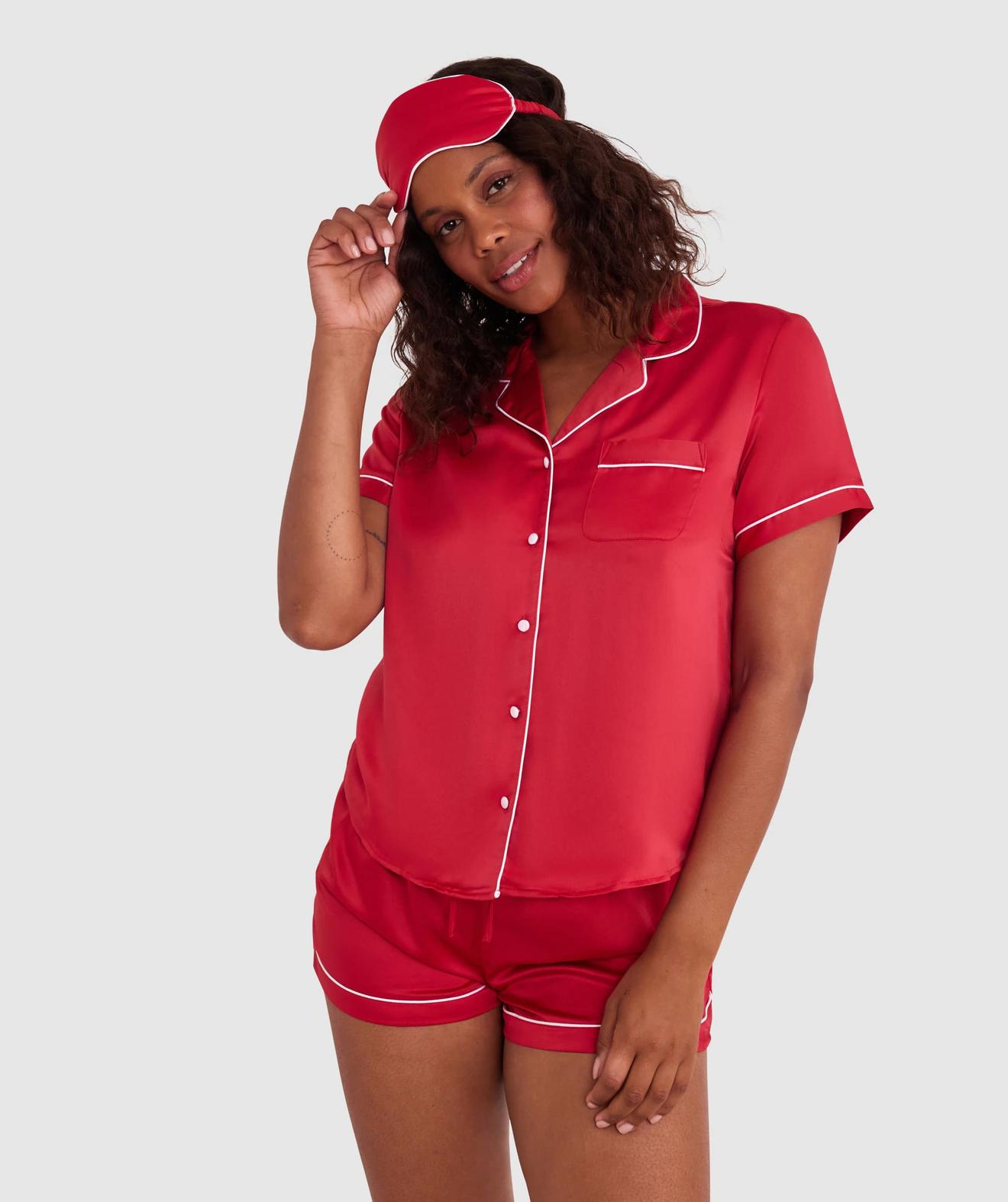 Packaged PJ Set - Red offers at $79 in Bras N Things