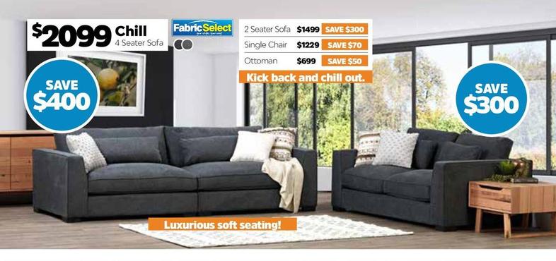 Sofas offers at $2099 in ComfortStyle Furniture & Bedding