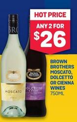 Brown Brothers - Moscato, Dolcetto Or Cienna Olcetto Wines Moscato 750ml offers at $26 in Bottlemart