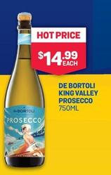 Prosecco offers at $14.99 in Bottlemart