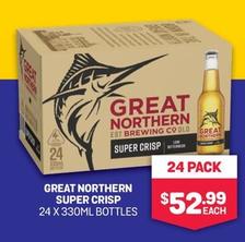 Great Northern - Super Crisp 24 x 330ml Bottles offers at $52.99 in SipnSave
