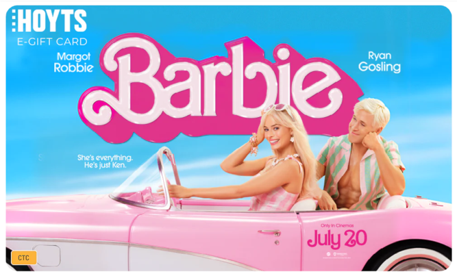 Barbie E-Gift Card offers at $30 in Hoyts