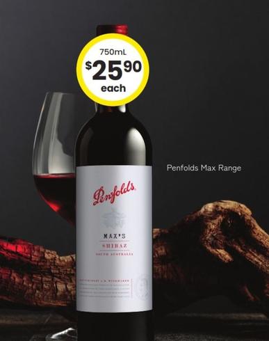 Penfolds - Max Range offers at $25.9 in Cellarbrations