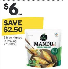Bibigo - Mandu Dumpling 270-280g offers at $6 in Woolworths