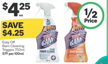 Easy Off - Bam Cleaning Triggers 750ml offers at $4.25 in Woolworths