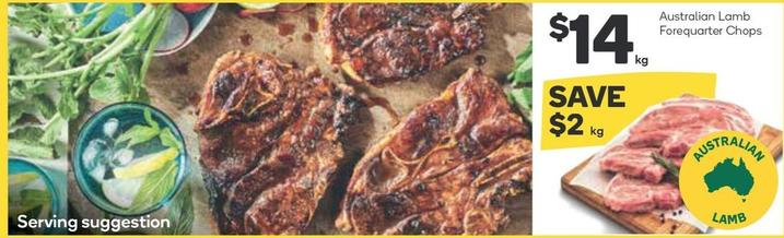 Australian Lamb Forequarter Chops offers at $14 in Woolworths