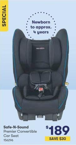 Safe-n-sound - Premier Convertible Car Seat offers at $189 in Woolworths