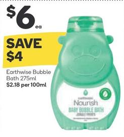 Earthwise - Bubble Bath 275ml offers at $6 in Woolworths