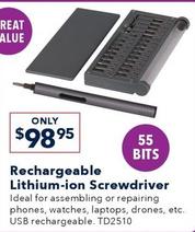 Rechargeable Lithium-ion Screwdriver offers at $98.95 in Jaycar Electronics