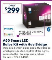 Philips - A60 Smart Led Bulbs Kit With Hue Bridge offers at $299 in Jaycar Electronics