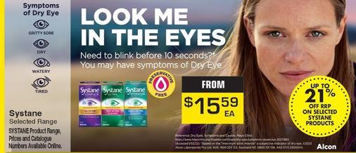 Systane - Selected Range offers at $15.59 in Pharmacy Direct