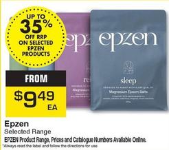 Epzen - Selected Range offers at $9.49 in Pharmacy Direct