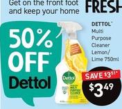 Dettol - Multi Purpose Cleaner Lemon/ Lime 750ml offers at $3.49 in Chemist King