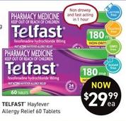 Telfast - Hayfever Allergy Relief 60 Tablets offers at $29.99 in Chemist King