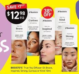 Bosisto's - True You Diffuser Oil Brave, Inspired, Strong, Curious Or Kind 10ml  offers at $12.98 in Chemist King