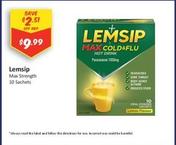 Lemsip - Max Strength 10 Sachets offers at $9.99 in Chemist Outlet