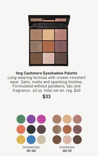 Fmg - Cashmere Eyeshadow Palette offers at $33 in Avon