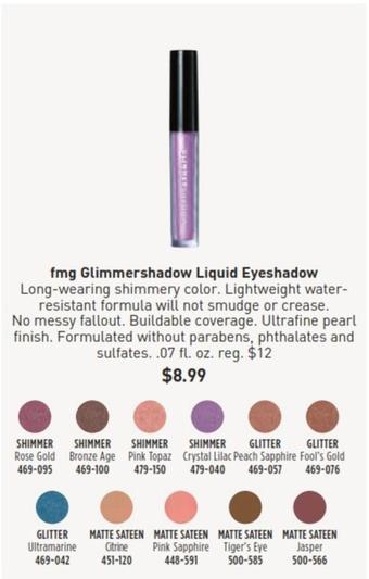 Fmg - Glimmershadow Liquid Eyeshadow offers at $8.99 in Avon