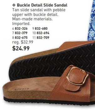 Buckle Detail Slide Sandal offers at $24.99 in Avon