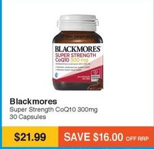 Blackmores - Super Strength Coq10 300mg 30 Capsules offers at $21.99 in Chempro