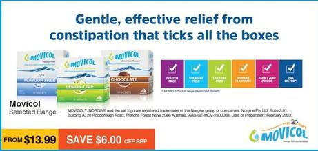 Movicol - Selected Range offers at $13.99 in Chempro