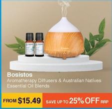 Bosistos - Aromatherapy Diffusers & Australian Natives Essential Oil Blends offers at $15.49 in Chempro