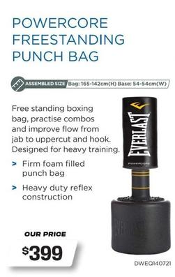 Powercore Freestanding Punch Bag offers at $399 in Sports Power