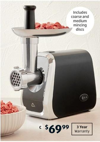 Meat Grinder offers at $69.99 in ALDI