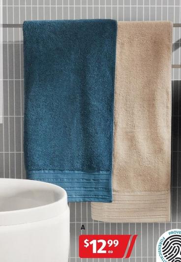 Bath Towel offers at $12.99 in ALDI
