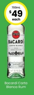 Bacardi - Carta Blanca Rum offers at $49 in The Bottle-O