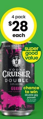 Vodka Cruiser - Double 6.8% Premix Range Cans 375ml offers at $28 in The Bottle-O