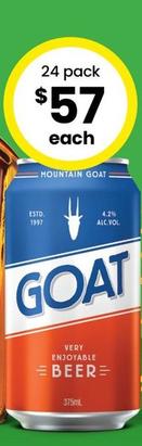 Goat - Very Enjoyable Beer Cans 375ml offers at $57 in The Bottle-O