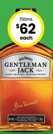 Jack Daniels - Gentleman Jack Tennessee Whiskey offers at $63 in The Bottle-O