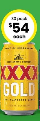 Xxxx - Gold Block Cans 375ml offers at $58 in The Bottle-O