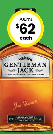 Jack Daniels - Gentleman Jack Tennessee Whiskey offers at $63 in The Bottle-O