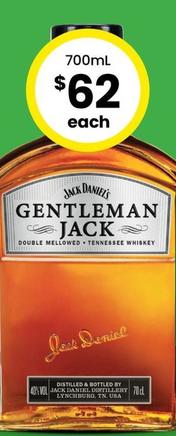 Jack Daniels - Gentleman Jack Tennessee Whiskey offers at $62 in The Bottle-O
