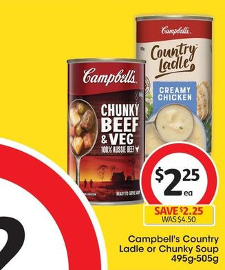 Campbell's - Country Ladle 495g-505g offers at $2.25 in Coles
