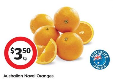 Coles - Australian Navel Oranges 3kg Bag offers at $6.9 in Coles