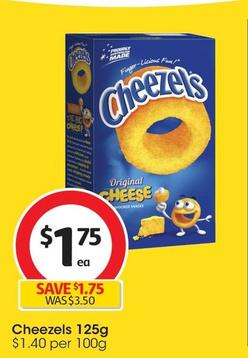 Cheezels - 125g offers at $1.75 in Coles