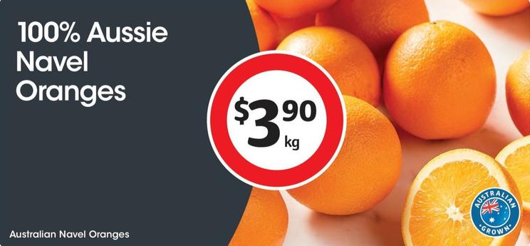 Australian Navel Oranges offers at $3.9 in Coles